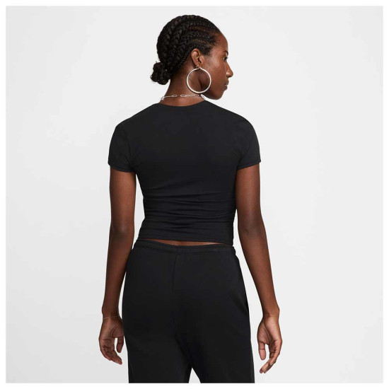 Nike Γυναικεία κοντομάνικη μπλούζα Sportswear Chill Knit Square-Neck Top